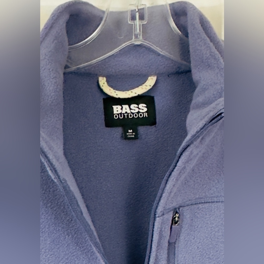 Bass Outdoor Woman’s Half Zip Fleece Pullover with Thumbholes Heron Color M NWT - Picture 10 of 13